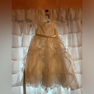 White David’s bridal flower girl dress
